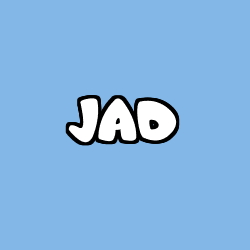 Coloring page first name JAD