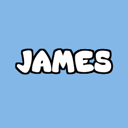 Coloring page first name JAMES