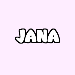 Coloring page first name JANA