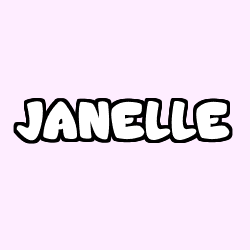 Coloring page first name JANELLE