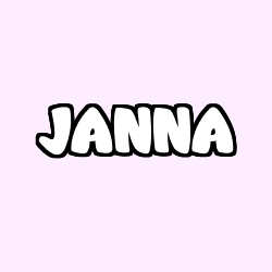 Coloring page first name JANNA
