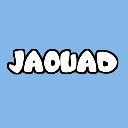 Coloring page first name JAOUAD