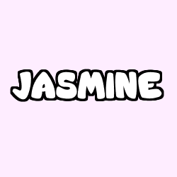 Coloring page first name JASMINE