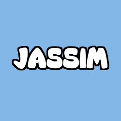Coloring page first name JASSIM