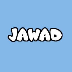 Coloring page first name JAWAD