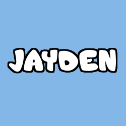 Coloring page first name JAYDEN