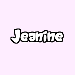 Coloring page first name Jeanine