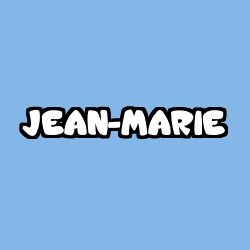 Coloring page first name JEAN-MARIE