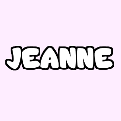 Coloring page first name JEANNE