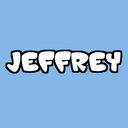 Coloring page first name JEFFREY
