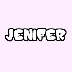 Coloring page first name JENIFER