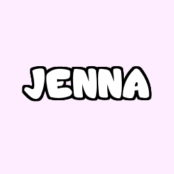 Coloring page first name JENNA