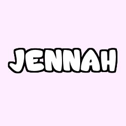 Coloring page first name JENNAH