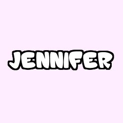 Coloring page first name JENNIFER