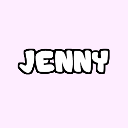 Coloring page first name JENNY