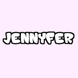 Coloring page first name JENNYFER