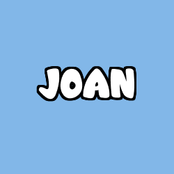 Coloring page first name JOAN
