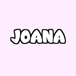 Coloring page first name JOANA