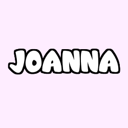 Coloring page first name JOANNA
