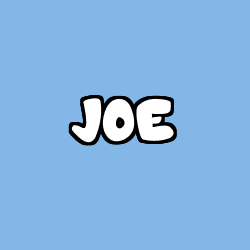 Coloring page first name JOE