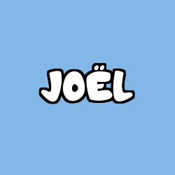 Coloring page first name JOËL