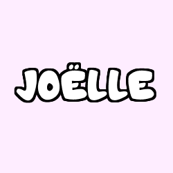 Coloring page first name JOËLLE