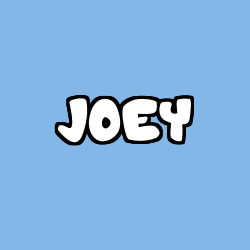 Coloring page first name JOEY