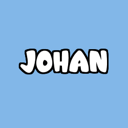 Coloring page first name JOHAN