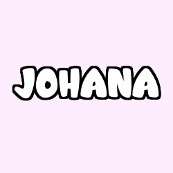 Coloring page first name JOHANA