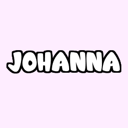 Coloring page first name JOHANNA