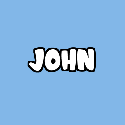 Coloring page first name JOHN