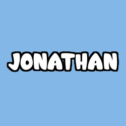 Coloring page first name JONATHAN