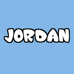 Coloring page first name JORDAN