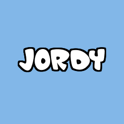 Coloring page first name JORDY