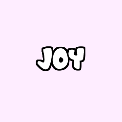 Coloring page first name JOY