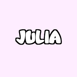 Coloring page first name JULIA