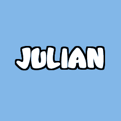 Coloring page first name JULIAN
