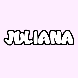 Coloring page first name JULIANA