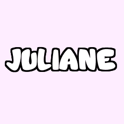 Coloring page first name JULIANE
