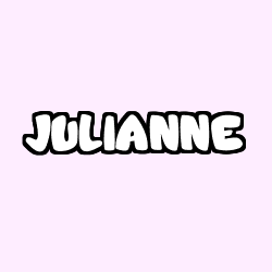 Coloring page first name JULIANNE