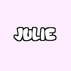 Coloring page first name JULIE