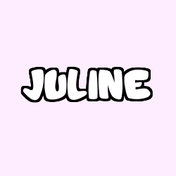 Coloring page first name JULINE