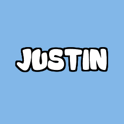 Coloring page first name JUSTIN