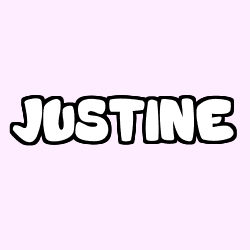Coloring page first name JUSTINE
