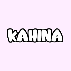 Coloring page first name KAHINA