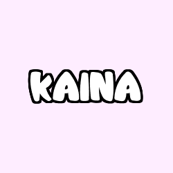 Coloring page first name KAINA