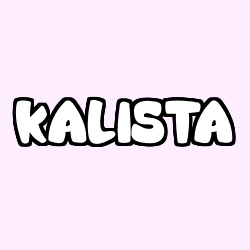 Coloring page first name KALISTA