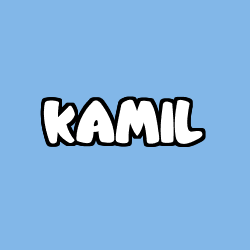 Coloring page first name KAMIL