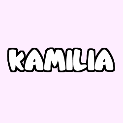Coloring page first name KAMILIA