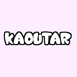Coloring page first name KAOUTAR